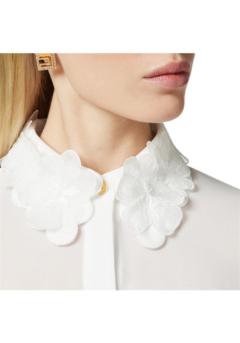 Camicia Elisabetta Franchi donna CA10552E2 360 avorio ricami floreali ELISABETTA FRANCHI | Camicie | CA10552E2360